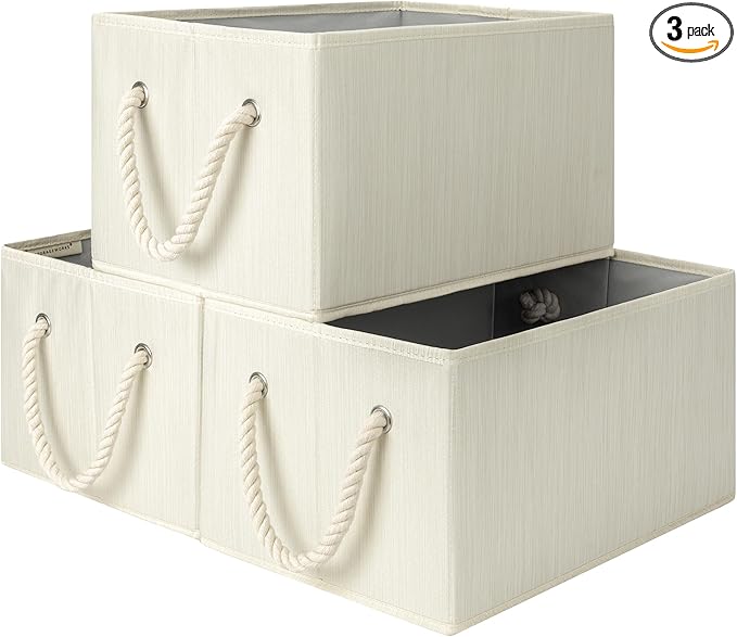 StorageWorks Storage Baskets for Shelves, Fabric Storage Bins, Closet