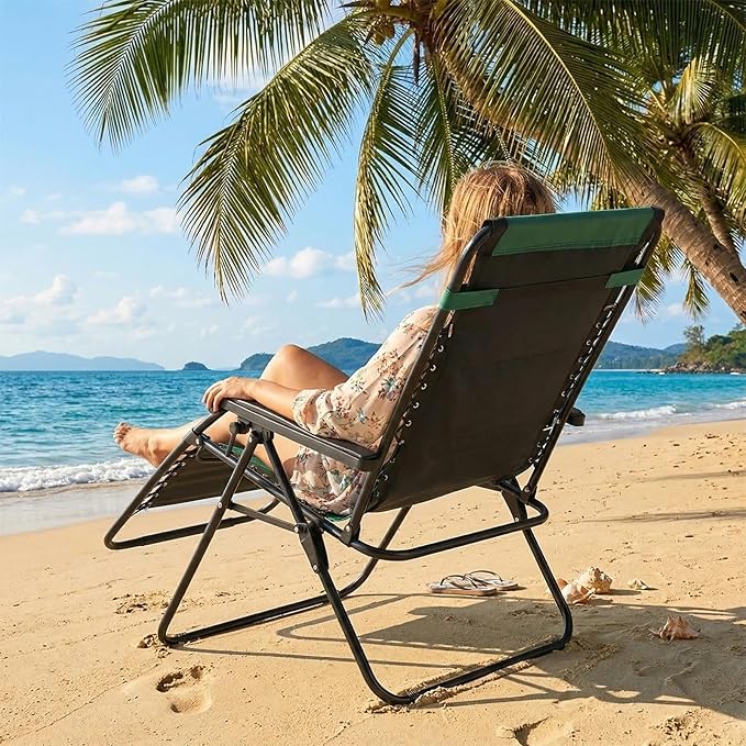 Sweetcrispy Zero Gravity Chairs, Foldable Patio Reclining Chairs