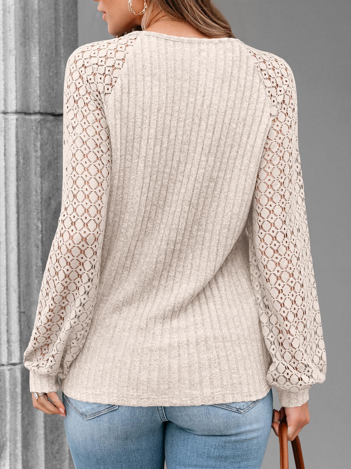 AUTOMET Women Long Sleeve Shirts Fall Lace Tops 2025 Fashion V Neck Sweaters Dressy Casual Winter Tunic Blouse Trendy Outfit