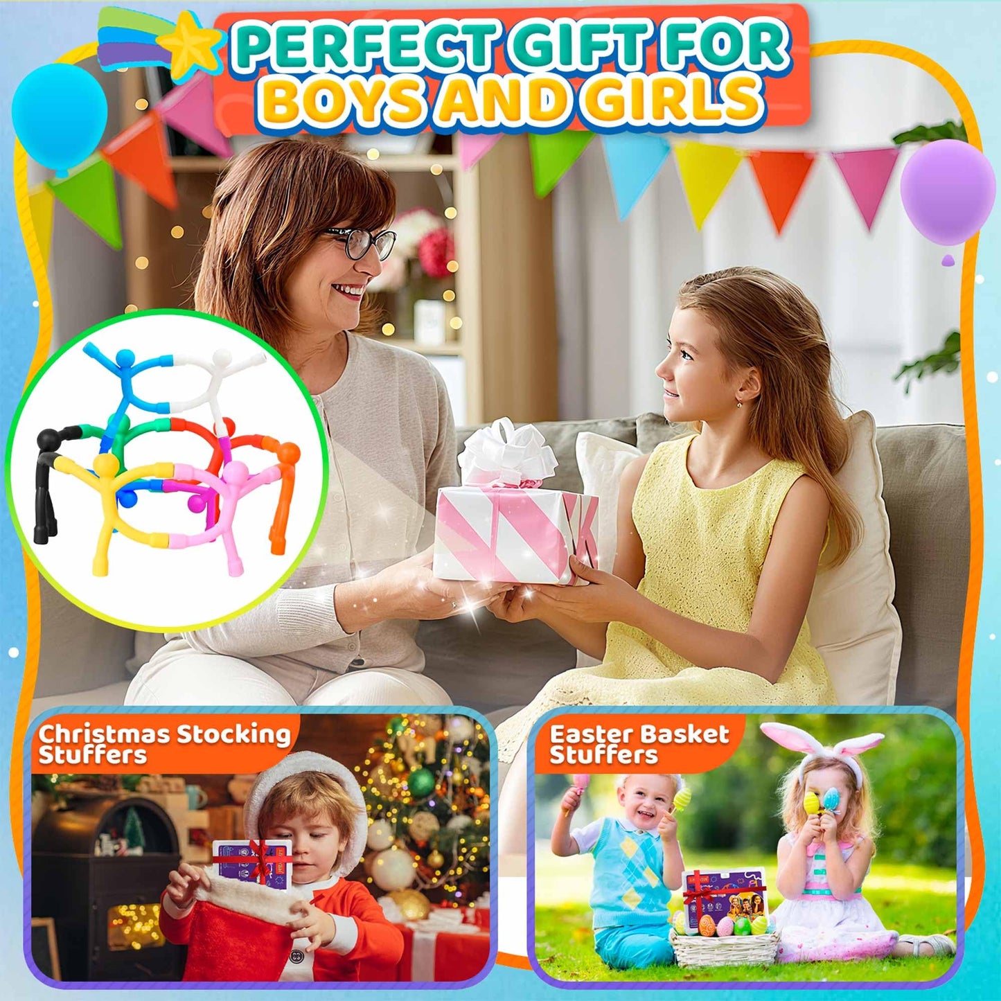 Magnetic Travel Toys for Toddler 5PCS, Airplane Travel Activities Essential Fidget Toys for Kids 4-8 Road Trip ‌Sensory Toy, Fridge Magnet for Toddler 1 2 3 4 5 Year Old, Easter Basket Stuffers Gift