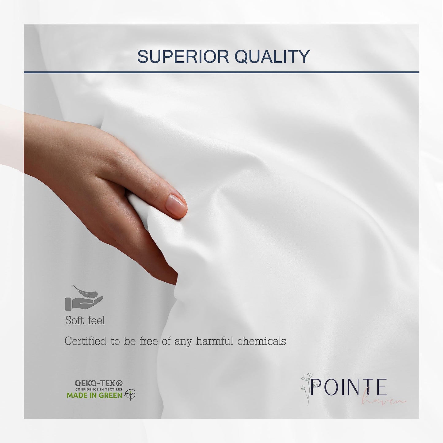 Pointehaven Bedding 3 Pieces Twin 100% Cotton Percale Sheets- Printed Bed Sheet & Pillowcase Sets- Soft Cotton Bed Sheets Set- Fits Mattress 18 inches Deep Pocket (Twin, Cypress)