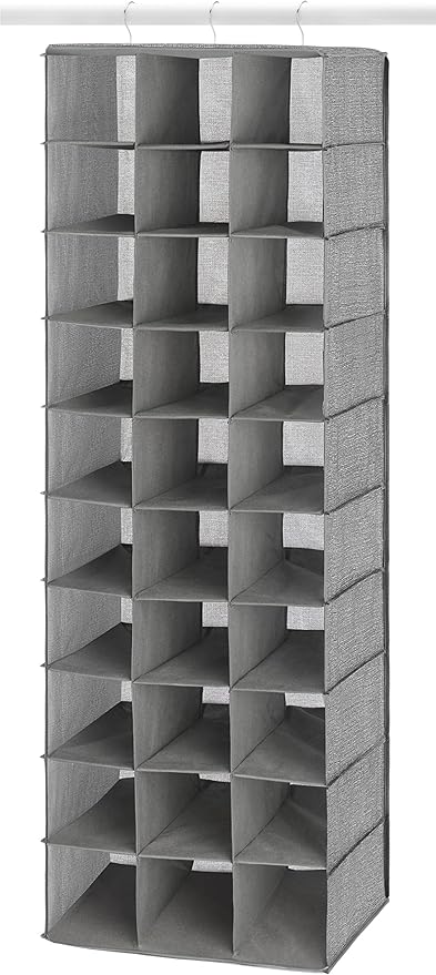 Whitmor 30 Sections Hanging Clothes Closet Organizer, Space Saving Breathable