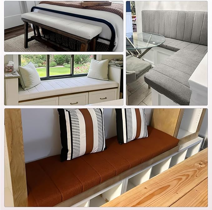 Custom Bay Window Cushion, Splash-Proof Window Seat Cushions Indoor, Customized