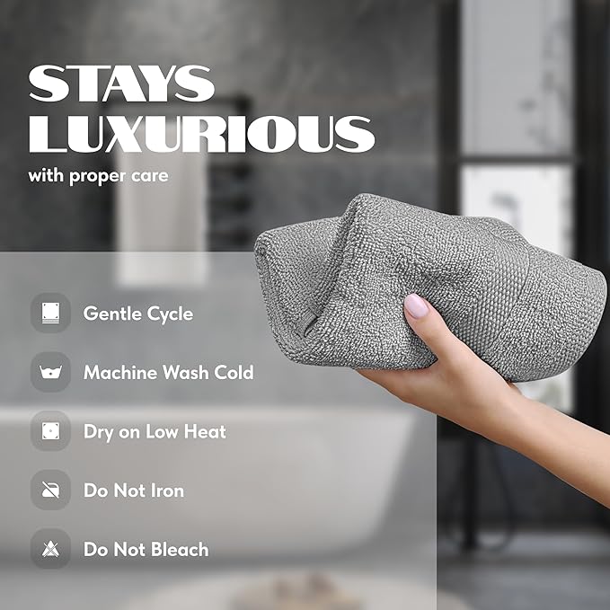 White Classic Light Gray Hand Towels