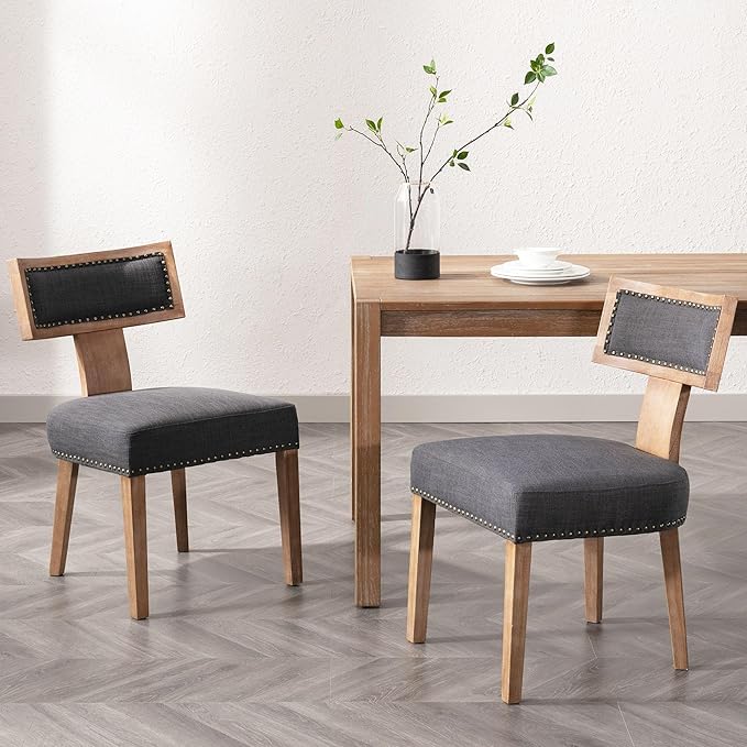 VESCASA Linen Upholstered Dining Chairs