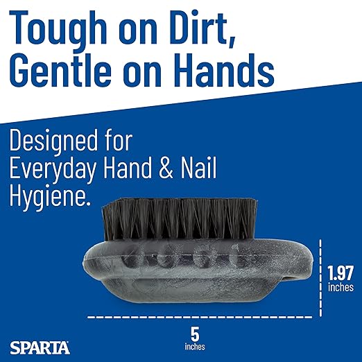 SPARTA Nail Scrub Brush Commercial-Grade, Heavy-Duty Hand and Fingernail Brush