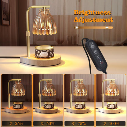 Christmas Gifts for Women Candle Warmer Lamp with Adjustable Height, Timer & Dimmer, Birthday Gifts for Women, Elegant Gift Box & Greeting Card, Candle Lamp with 2 Bulbs for Home Decor/Bedroom/Office