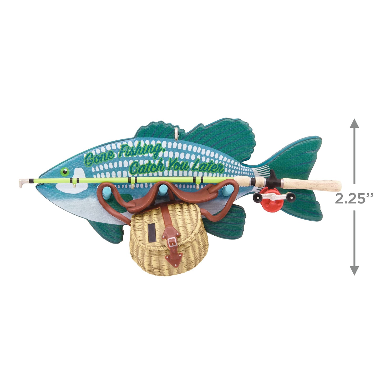 Hallmark Keepsake Plastic, Christmas Ornament 2022, Gone Fishing