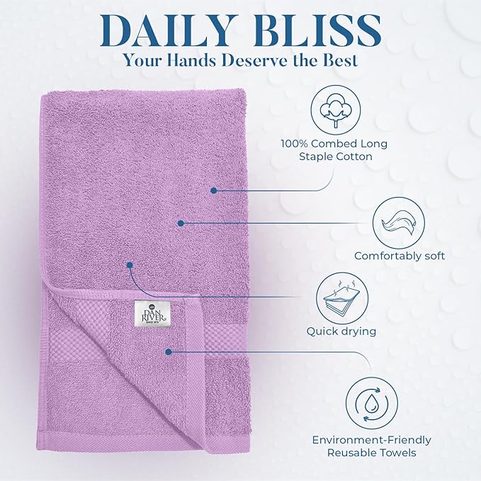 DAN RIVER 6-Pack Premium Hand Towels