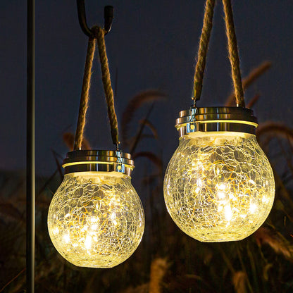 ROSHWEY Solar Lantern Gifts for Women, 2 Pack Hanging Garden Decor Lights Outdoor Waterproof with 30 LED for Halloween Christmas Easter Gift