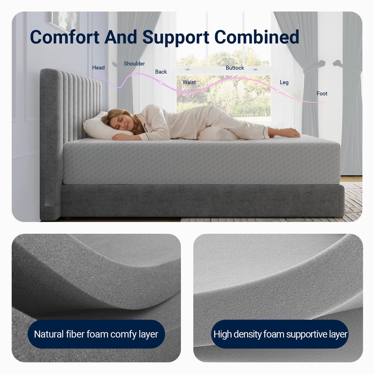Avenco Twin Mattress 10 Inch, Memory Foam Twin Size Mattress in a Box for Comfort Sleep & Pressure Relief, CertiPUR-US Certified Mattresses Medium Firm