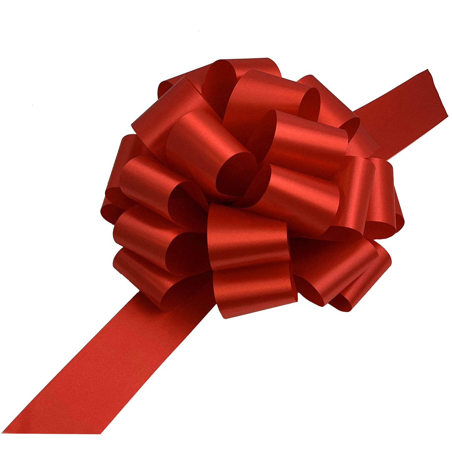 Large Red Ribbon Pull Bows - 9" Wide, Set of 6, Christmas, Wrapping, Wreath, Fundraiser, Decoration, Office, Big Gift Bows, Gift Basket, Valentine's Day, President's Day, Memorial Day. 4th ofJuly
