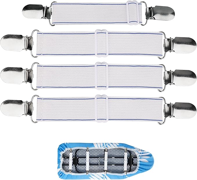 SheeChung Ironing Board Cover Clips, Anti-Slip Straps