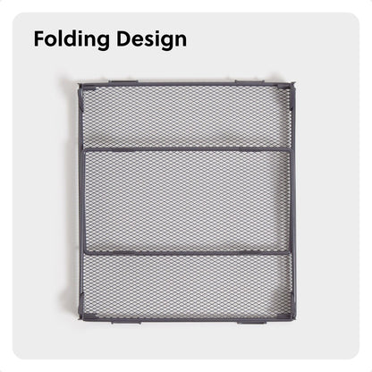 U Brands Mesh Locker Organizer Shelf, 11" x 10" x 8", Dusty Black, Back to School Essentials, Stackable, Fits Standard Size School Lockers