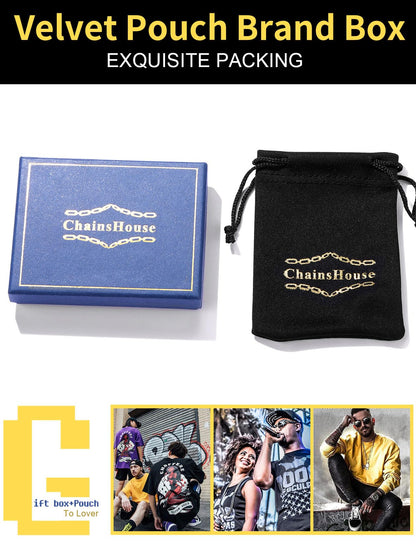 Stainless Steel Curb Chain Bracelet for Men 12mm 21cm Curb Bracelet Man Bangle Xmas Gift