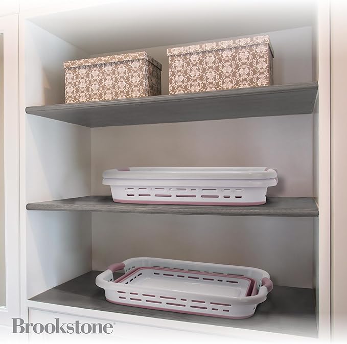 BROOKSTONE 11 GALLON XL 24" Collapsible Laundry Basket & Clothes Hamper