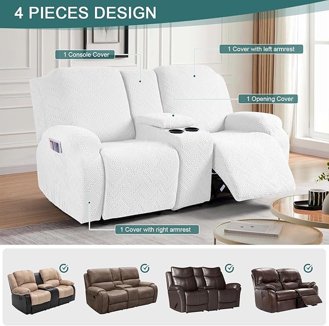 Ruaozz Loveseat Recliner Covers
