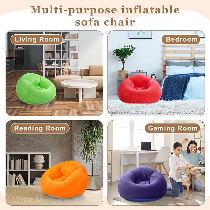 Realspring 6 9 12 Pcs Inflatable Bean Bag Chairs