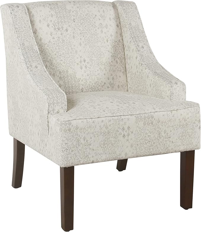 Homepop Home Decor | Upholstered Classic Swoop Arm Accent Chair | Accent Chairs