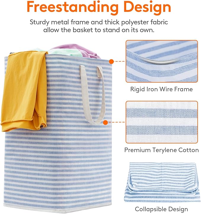 Lifewit 2 Pack Laundry Hamper Large Collapsible Laundry Baskets, Freestanding