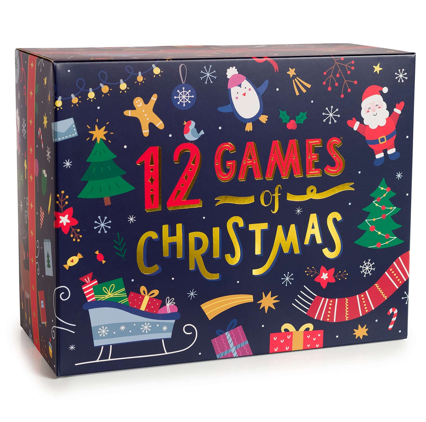 Gutter Games 12 Games of Christmas - Family Game Night Pack for Kids and Teens - Hilarious Christmas Party Games for Adults and Family Party - Complete Entertainment Package - Multicolor