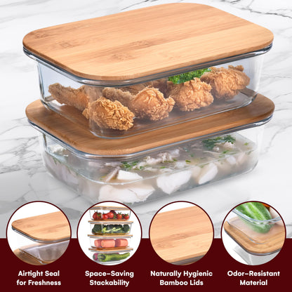 Vdomus Collapsible Food Storage Containers - Leak Proof, Microwave Safe - 40.5oz/1.2L Airtight Silicone Food Containers - Meal Prep Collapsible Bowls with Lids - Set of 3 - Green