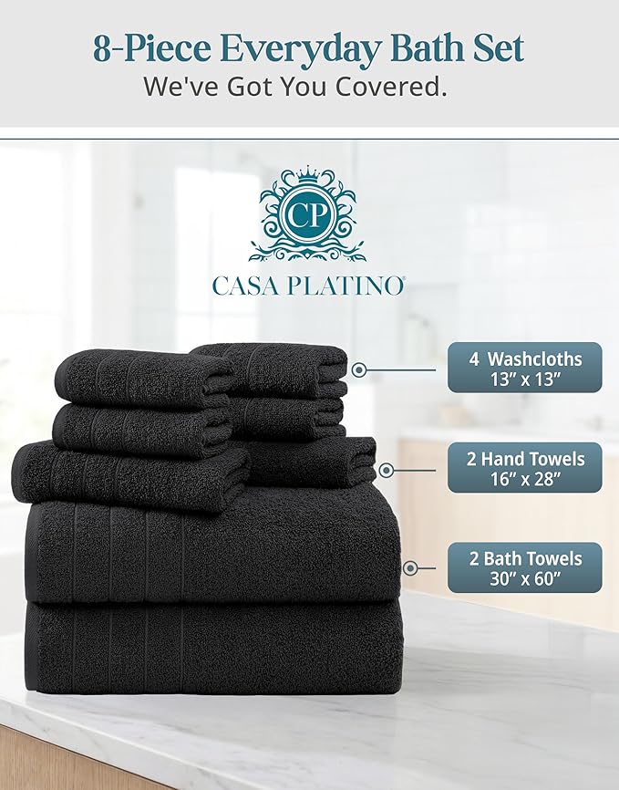 Casa Platino 100% Cotton Towel Set