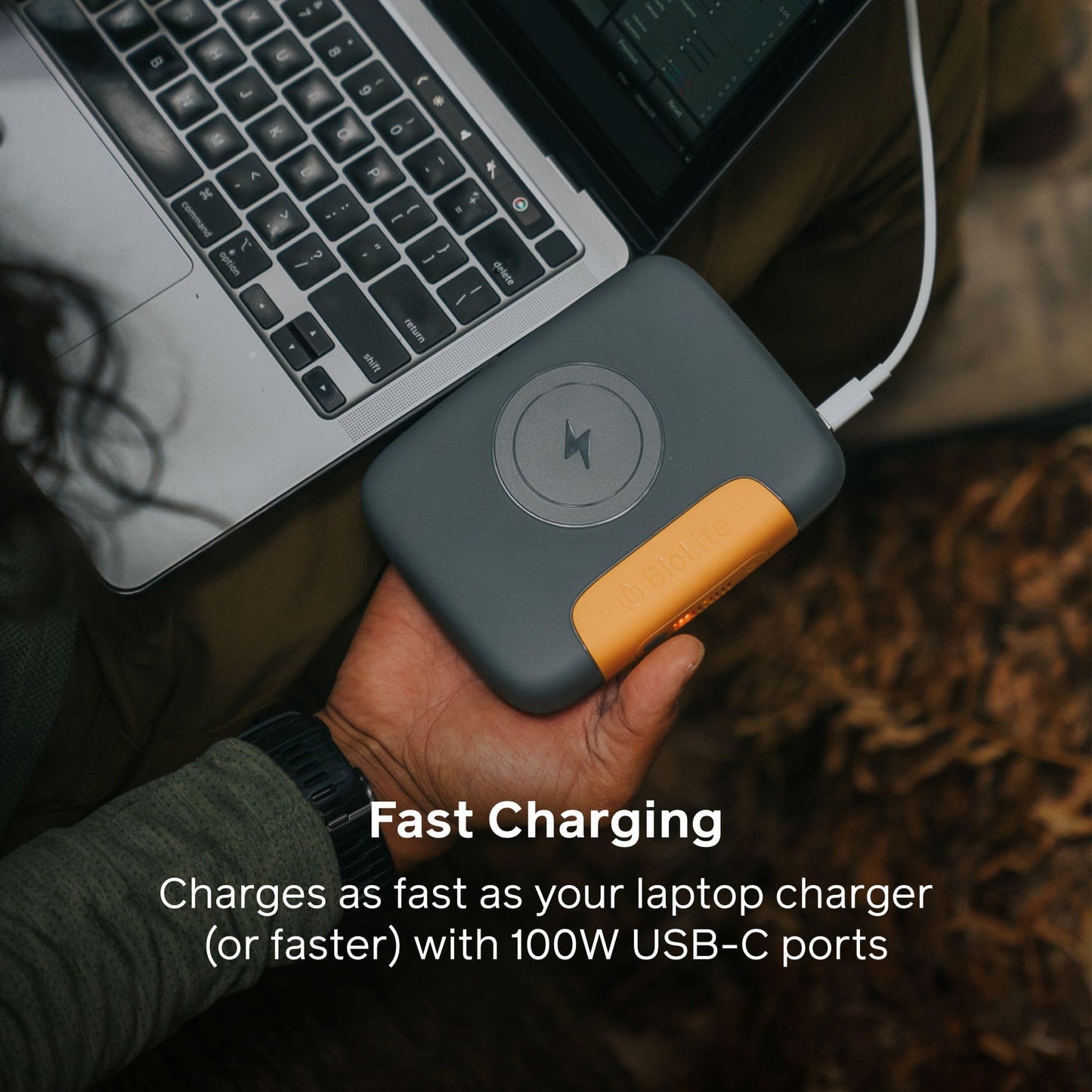 BioLite, Charge 20 PD, 6,000 mAh Multiple Device Portable Power Bank, 18 W USB-C in/Out and USB-A Out
