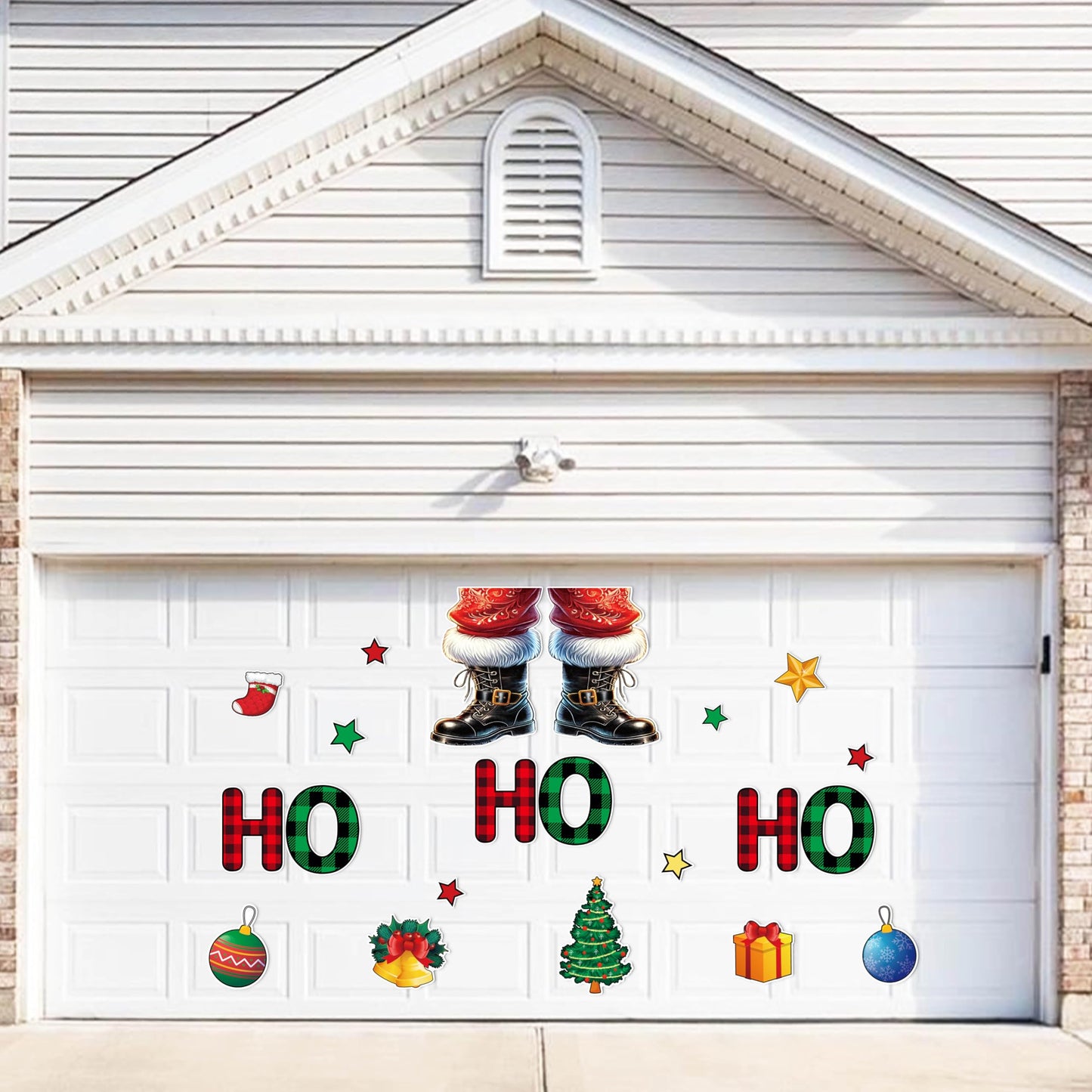 21PCS Christmas Garage Door Decorations Magnets - Santa Merry Xmas Holiday Refrigerator Fridge Kitchen Decor