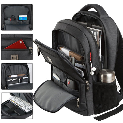 marcello Laptop Backpack with USB Charging&Headphone Port,Anti-Theft Business Backpack with Padded Shoulder Strap, Computer Rucksack for School/Work/Travel