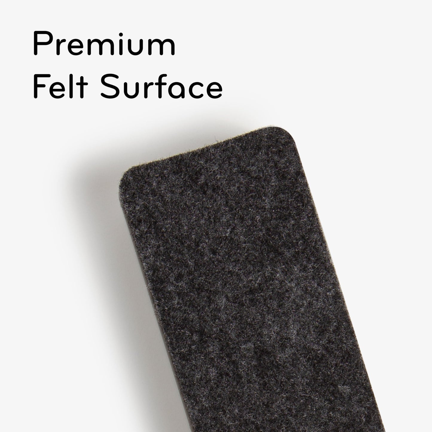 U Brands Magnetic Dry Erase Board Felt Eraser, 2"x5"x1", White, Lightweight Modern Design