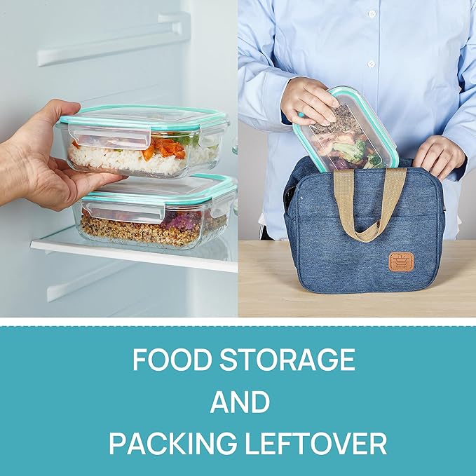 Vtopmart 5Pack 22oz Glass Storage Containers