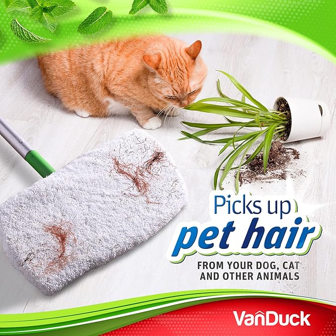 VanDuck Reusable 100% Cotton Mop Pads, Terry Cloth Mop Covers Washable