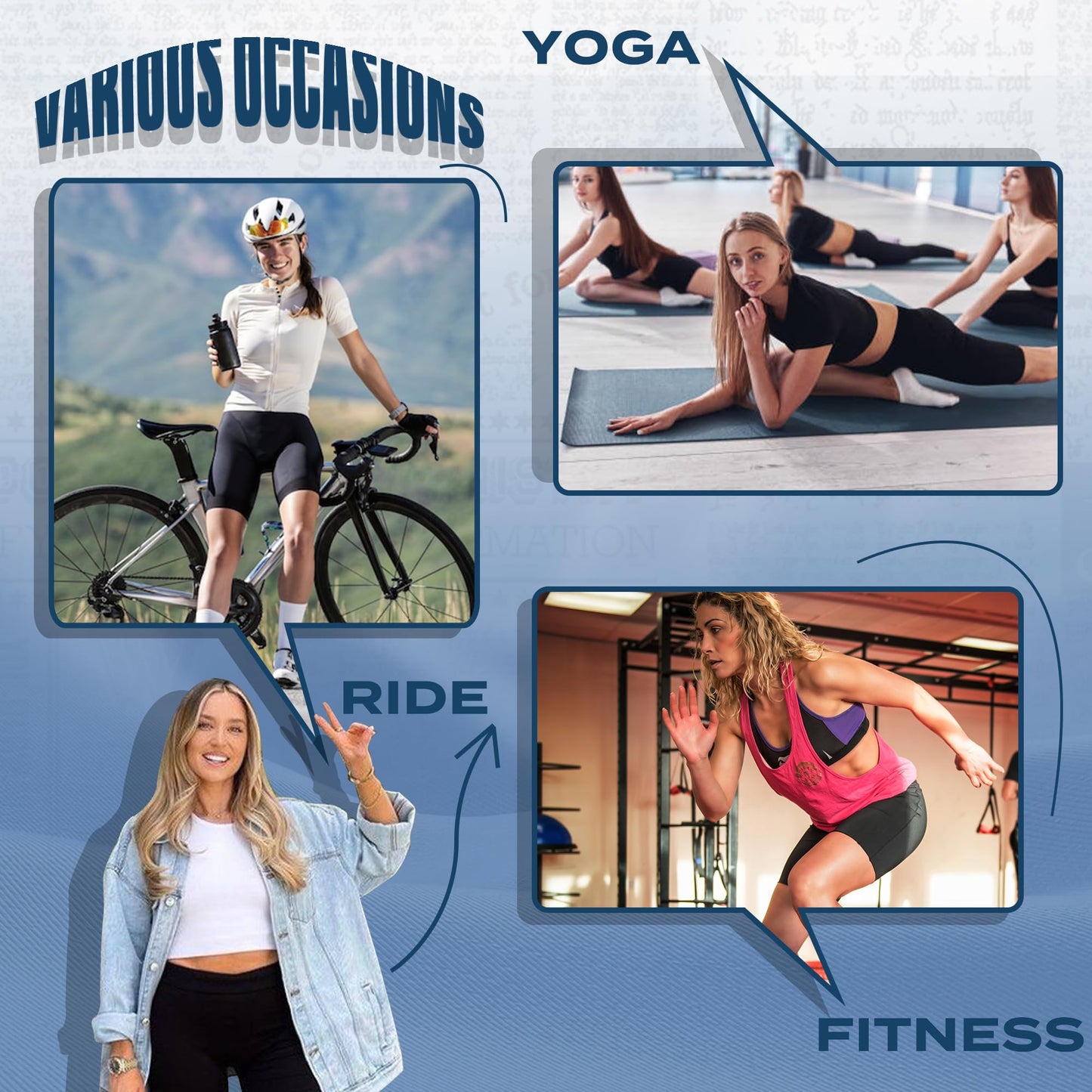 Sundwudu 4 Pack Biker Shorts for Women - 8” High Waist Tummy Control Summer Workout Shorts for Running Yoga Athletic