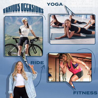 Sundwudu 4 Pack Biker Shorts for Women - 8” High Waist Tummy Control Summer Workout Shorts for Running Yoga Athletic