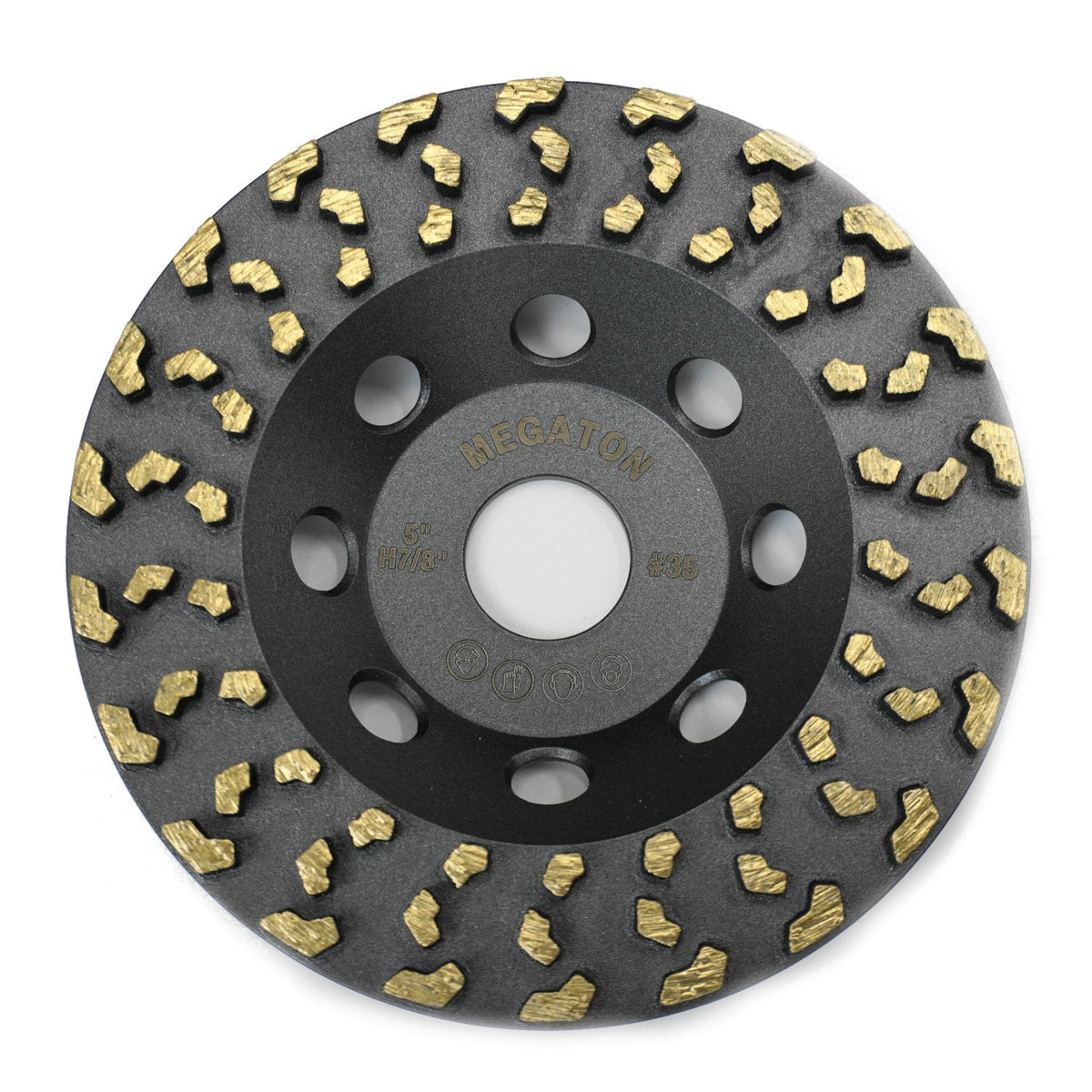Megatron 5" Diamond Cup Grinding Removing Disc Wheel for Any Concrete, Paint, Epoxy, Glue and Mastic with CDB New Technology (Megatron 5")