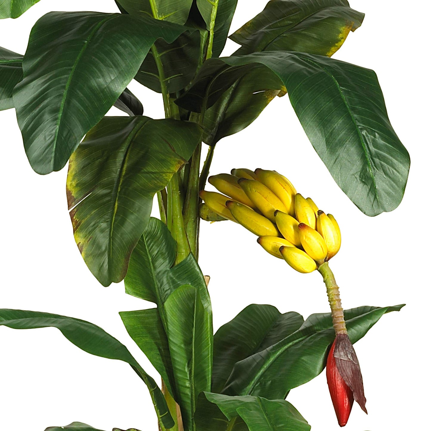 Nearly Natural 5226 6ft. Triple Stalk Banana Silk Tree , Green , 53.25" x 13" x 11.5"