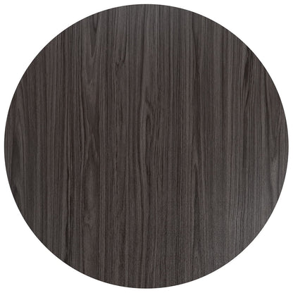 Flash Furniture Chapman 36" Round Multipurpose Conference Table, Business Meeting Table for Office and Conference Rooms, Rustic Gray