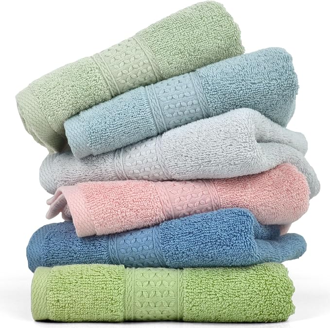 Cleanbear Hand Towel Face Towel Set, 100% Cotton, Size 29" x 13"