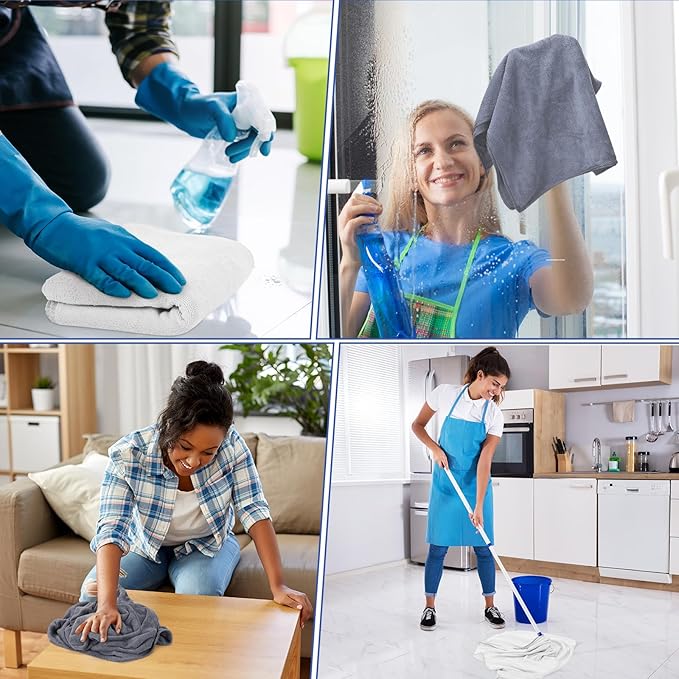 10 Pcs Extra Large Microfiber Cleaning Cloth 30" x 20" Large Floor Microfiber