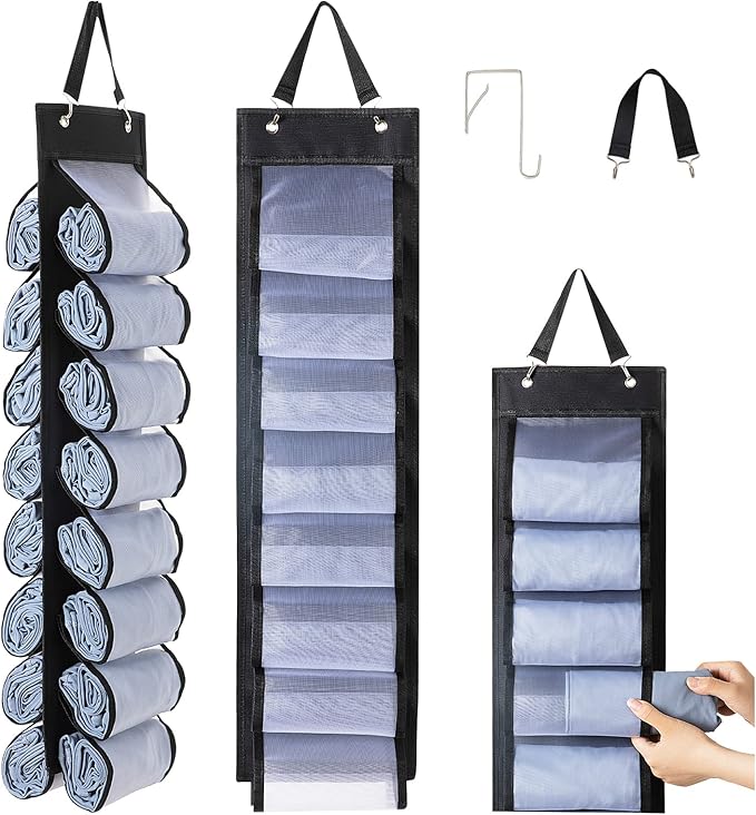 Legging Organizer Storage, T-Shirt Organizer, Foldable Hanging Closet Organizer