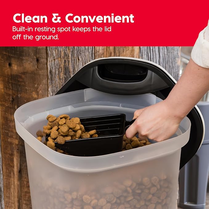IRIS USA Pet Food Storage Container 25 lbs, Premium 60% Improved Airtight Seal