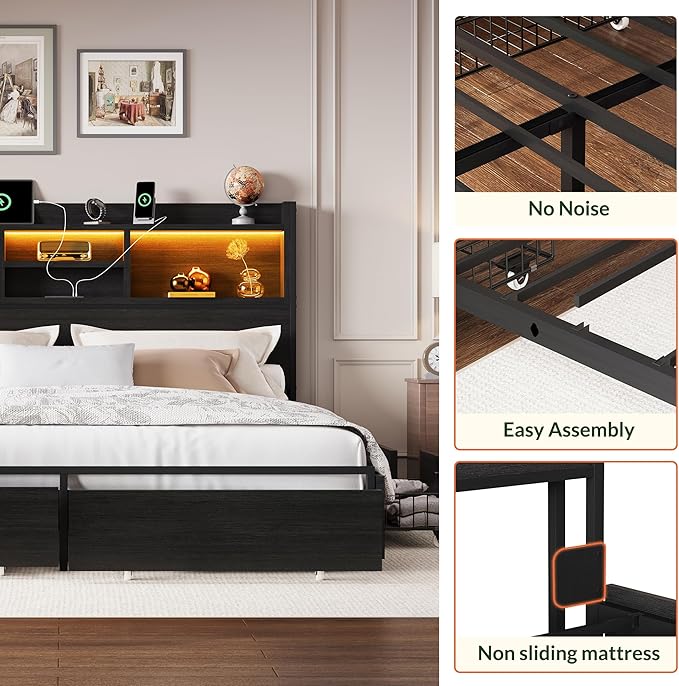 LARMACE King Size Bed Frame