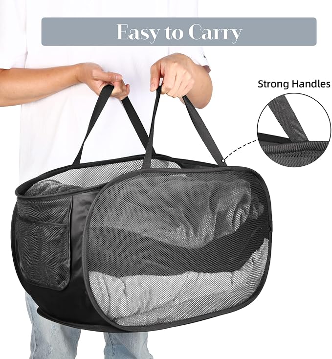 4 Pack Collapsible Laundry Baskets, Foldable Laundry Basket