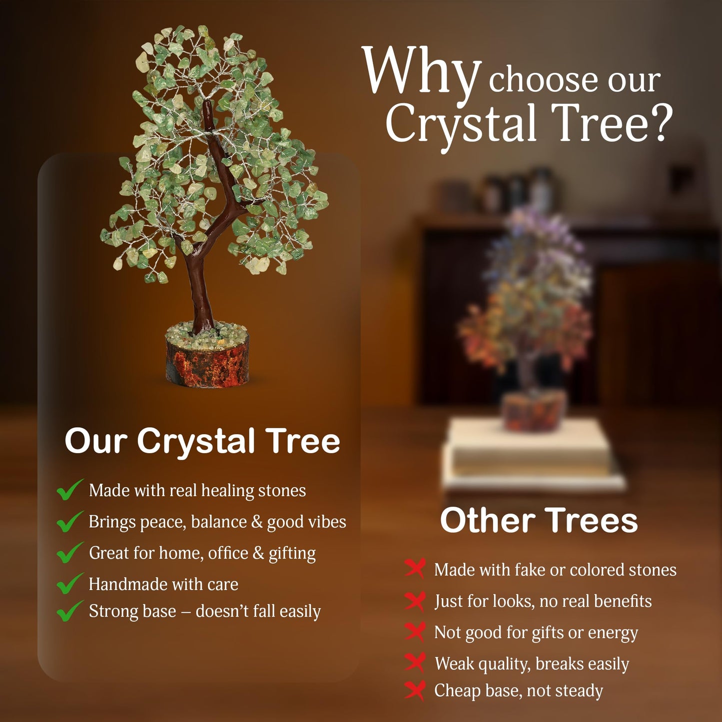 YATSKIA Green Jade Stone - Artificial Trees, Bonzai Tree, Green Jade, Healing Stone, Crystals Tree, Crystal Tree of Life, Crystal Items for Gift
