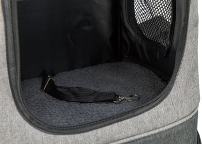 Trixie Rucksack Timon, 34 × 44 × 30 cm, schwarz/grau