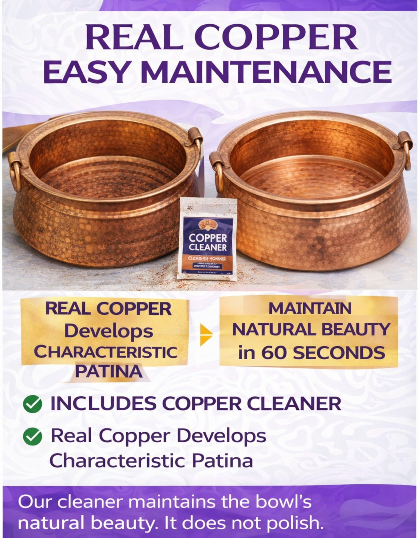 Himalayan Craft Pure Copper Foot Spa Bowl 11-12 Inch Handmade Nepali Khadkulo, Hammered Copper Pedicure Basin for Foot Soak, Relaxation & Wellness, Small to Medium Feet