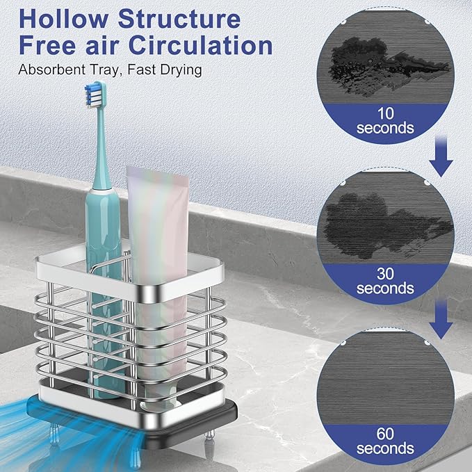 Toothbrush Holders for Bathroom, Adhesive Electric Toothbrush Holder