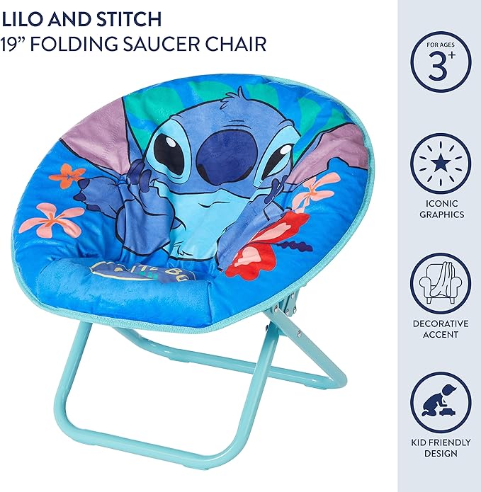 Disney Stitch 19” Frame Folding Toddler Saucer™ Chair