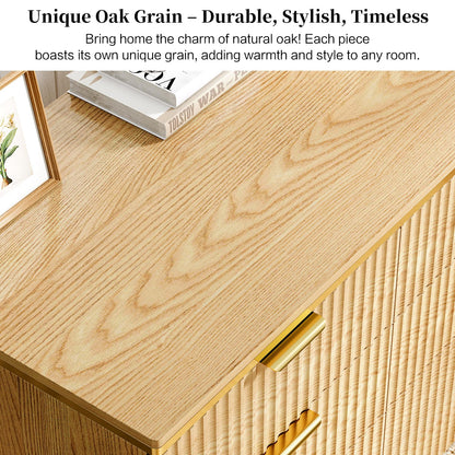 Ieejdn L Shaped Expandable Desk,47" Home Office Desks, Executive, Farmhouse Computer Desk with 6 Drawers File Drawer, Rustic Computer Writing, Oak